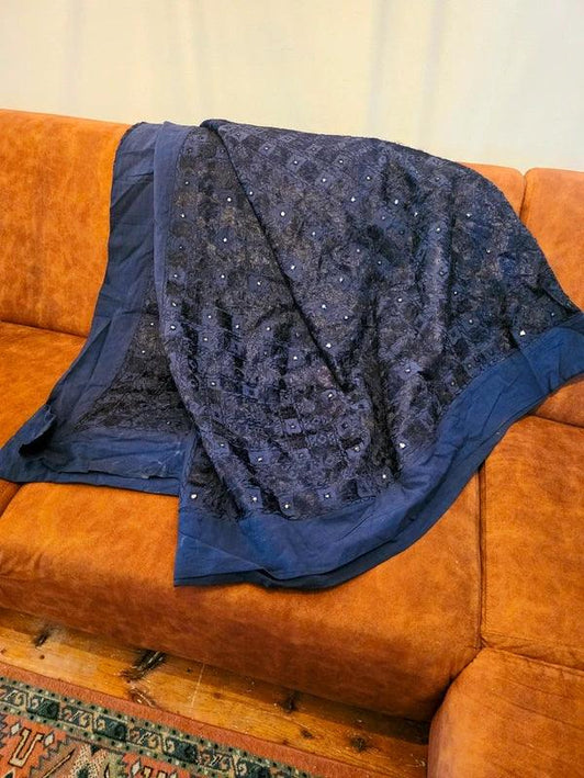 Deadstock Vintage Brand New Art of India Embroidery Blanket / Bedspread - Yatva