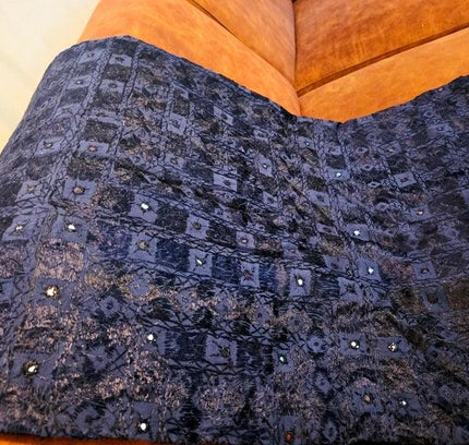 Deadstock Vintage Brand New Art of India Embroidery Blanket / Bedspread - Yatva