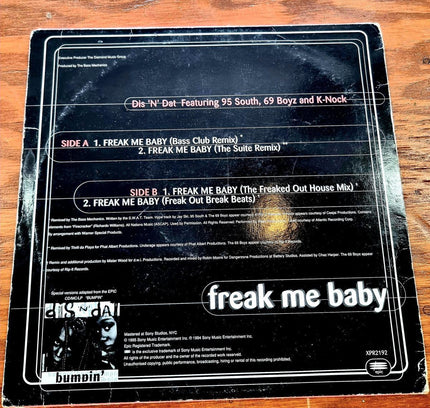 Dis 'N' Dat – Freak Me Baby - Vinyl Record - Yatva