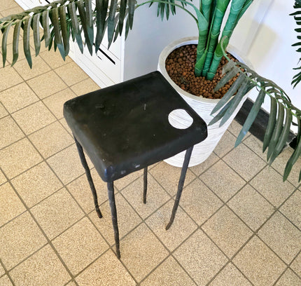 Dutch Design Homage Metal Stool - Inspired by Maarten Baas Clay Series - Yatva