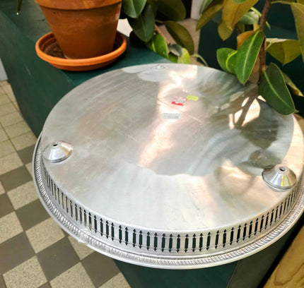 Elegant Round Silver - Plated Gallery Tray - Yatva