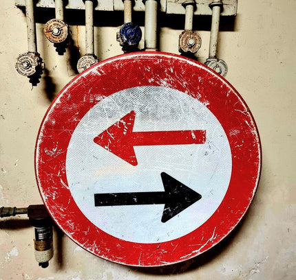 Enamel 2 - way Road Sign - Yatva