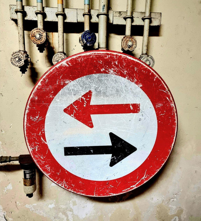 Enamel 2 - way Road Sign - Yatva