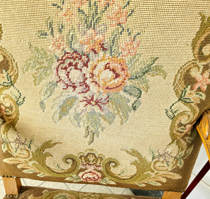 Exquisite 19th - Century French - Style Tapestry Armchair - Yatva