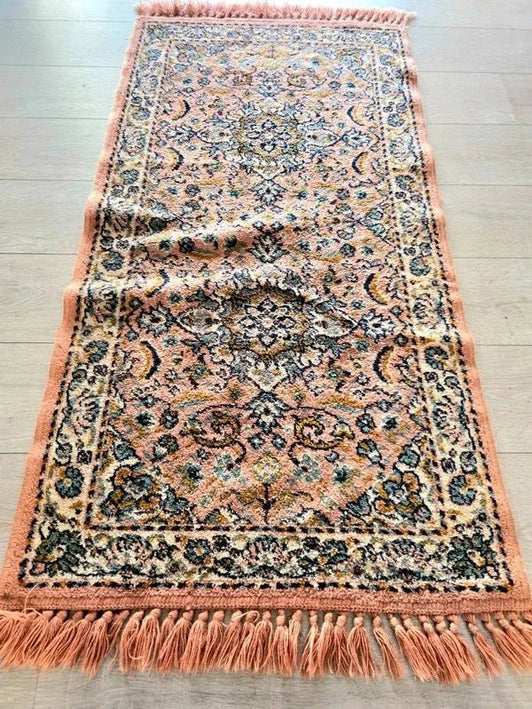 Exquisite Hand - Knotted Silk Runner – Persian Ghom Style - Yatva