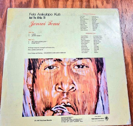 Fẹla Anikulapo Kuti And The Afrika 70 – Jenwi Temi (Don't Gag Me) Vinyl Record - Yatva