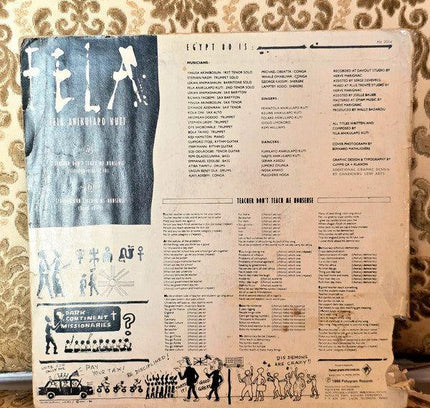 Fela Anikulapo Kuti – Teacher Don't Teach Me Nonsense Vinyl Record - Yatva
