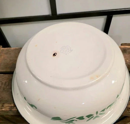 Floral Design Basin Enamel Pot - Yatva