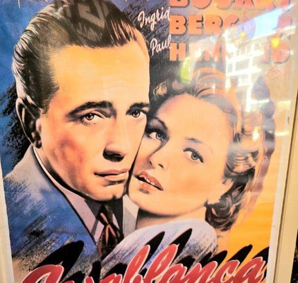 Framed Casablanca Movie Poster - Humphrey Bogart Ingrid Bergman WarnerBros - Yatva
