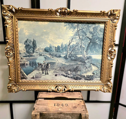 Framed John Constable's , "The Hay Wain". Print Artwork - Yatva