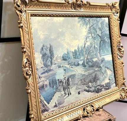Framed John Constable's , "The Hay Wain". Print Artwork - Yatva