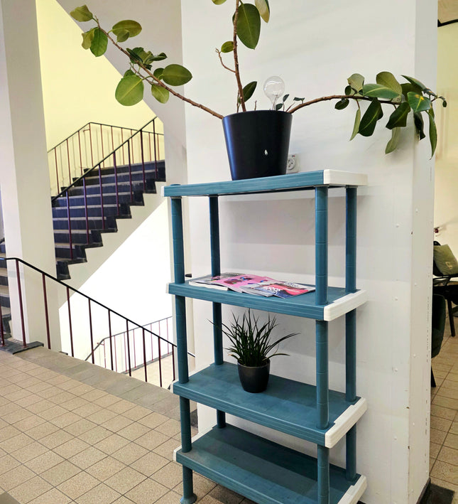 Heavy - Duty 4 - Tier Modular Plastic Shelving Unit - Yatva