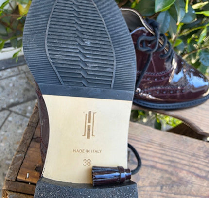 Hobbs London Agatha Patent Leather Brogues Shoes - Yatva