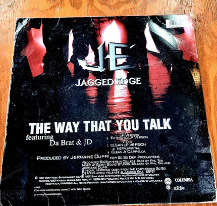 Jagged Edge Featuring Da Brat & JD – The Way That You Talk . Vinyl Record - Yatva