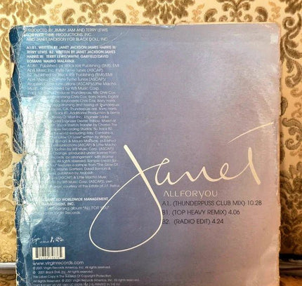 Janet Jackson – All For You Vinyl Record - Yatva