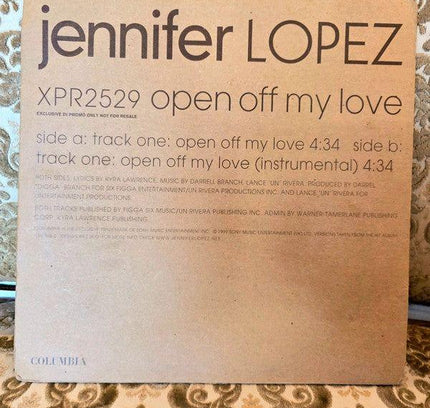 Jennifer Lopez – Open Off My Love Vinyl Record - Yatva