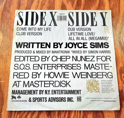 Joyce Sims - Come Into my life - Yatva