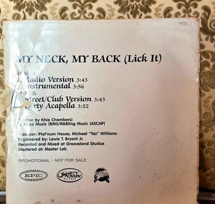 Khia – My Neck, My Back (Lick It) Vinyl Record - Yatva