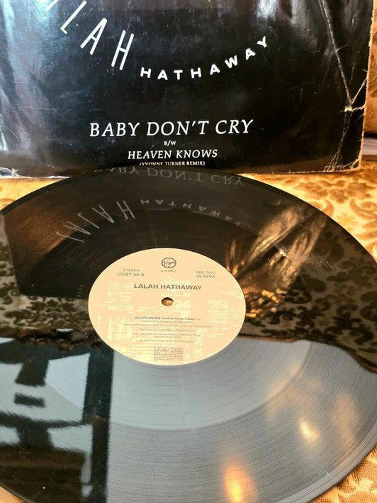 Lalah Hathaway – Baby Don't Cry / Heaven Knows Vinyl Record - Yatva