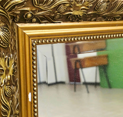 Large Vintage Gold Wall Mirror – Ornate Baroque Ornate Floor Mirror (Beveled Glass) - Yatva