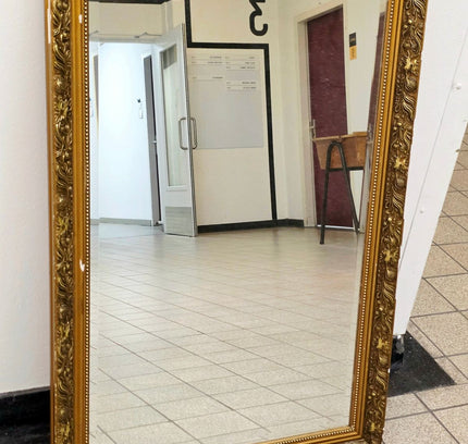Large Vintage Gold Wall Mirror – Ornate Baroque Ornate Floor Mirror (Beveled Glass) - Yatva