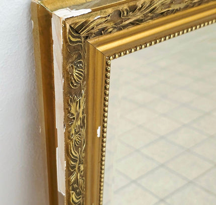 Large Vintage Gold Wall Mirror – Ornate Baroque Ornate Floor Mirror (Beveled Glass) - Yatva