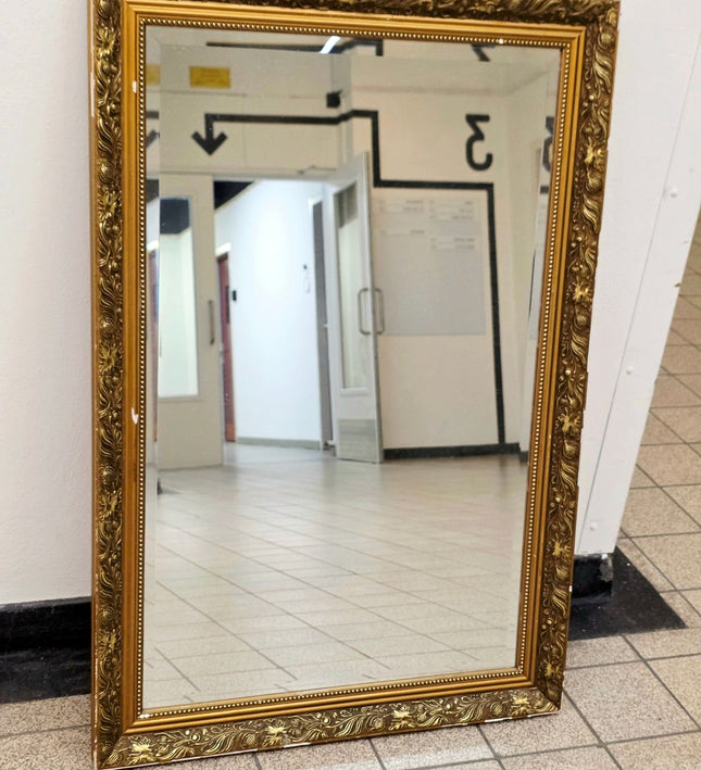 Large Vintage Gold Wall Mirror – Ornate Baroque Ornate Floor Mirror (Beveled Glass) - Yatva