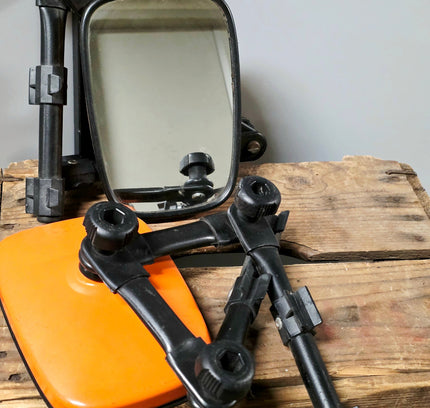 Leisurewize Rock Steady Universal Towing Mirror Set (Pair) - Neon Orange - Yatva