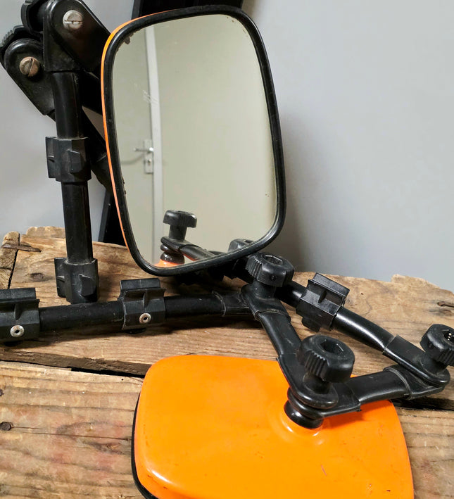 Leisurewize Rock Steady Universal Towing Mirror Set (Pair) - Neon Orange - Yatva