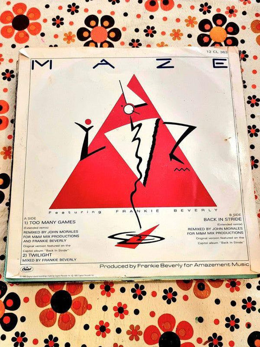 Maze Featuring Frankie Beverly – Too Many Games Vinyl Record - Yatva