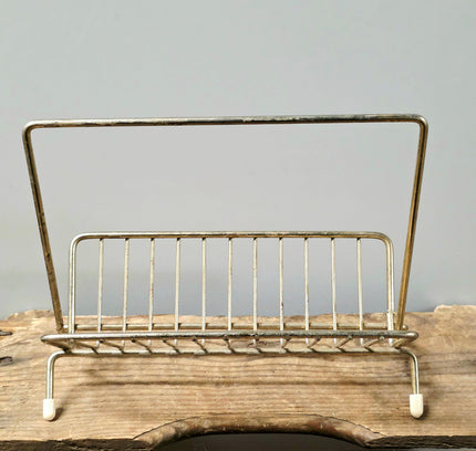 Mid-Century Vintage Brass Wire Letter & Napkin Holder - Yatva