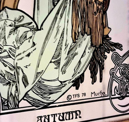 Mucha Autumn Colored Mirror Print - Yatva