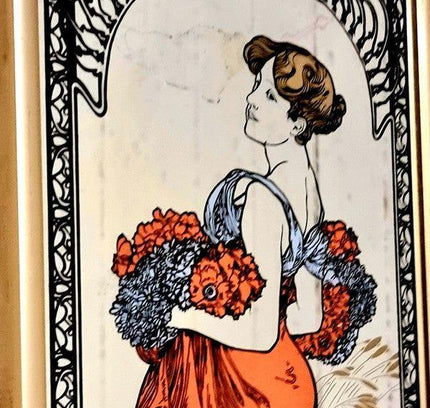 Mucha Summer Colored Mirror Print - Yatva