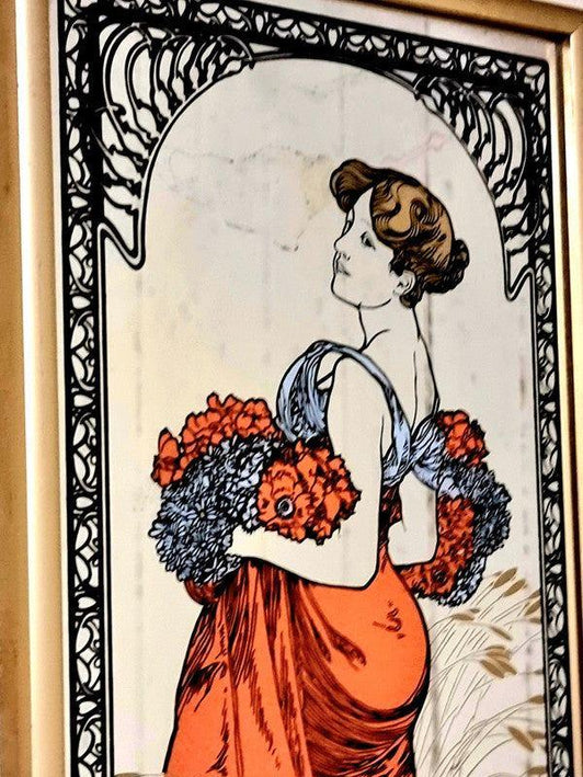 Mucha Summer Colored Mirror Print - Yatva