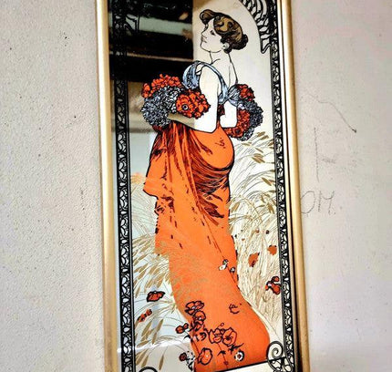 Mucha Summer Colored Mirror Print - Yatva