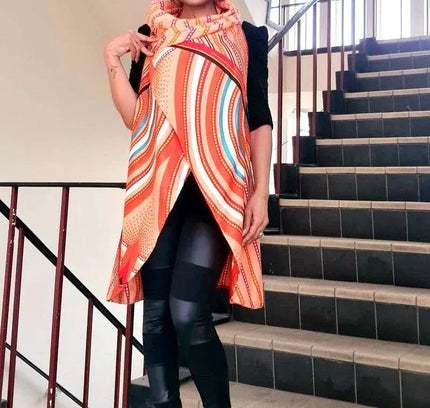 New African Print Waiscoat Top - Yatva