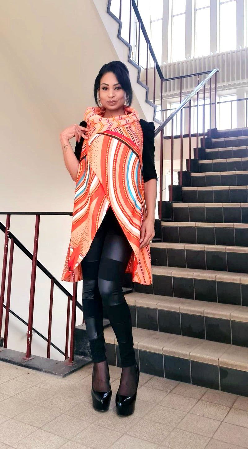 New African print Waiscoat Top