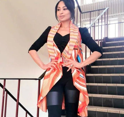 New African Print Waiscoat Top - Yatva