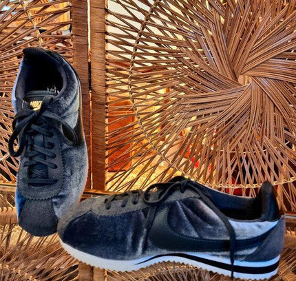 Nike Cortez Velvet Trainer Sneakers - Yatva