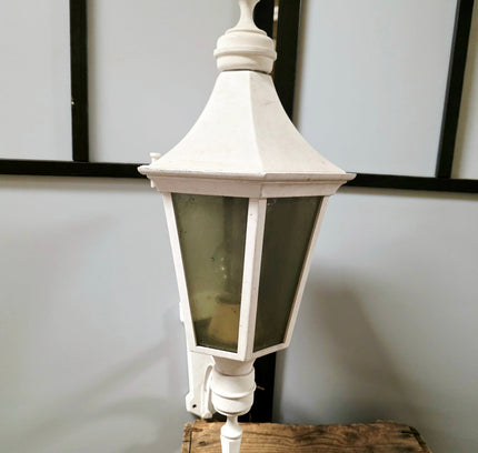 Noral White Outdoor Wall Lantern - Classic Carriage Silhouette Light - Yatva