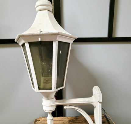 Noral White Outdoor Wall Lantern - Classic Carriage Silhouette Light - Yatva