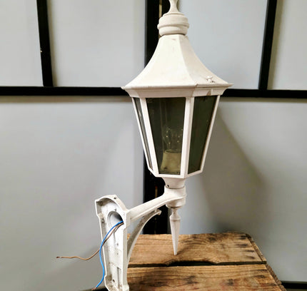 Noral White Outdoor Wall Lantern - Classic Carriage Silhouette Light - Yatva
