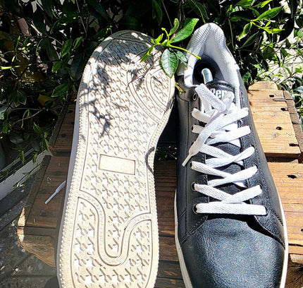 Peperoni Men’s Classic Black & White Street Sneakers / Trainers - Yatva