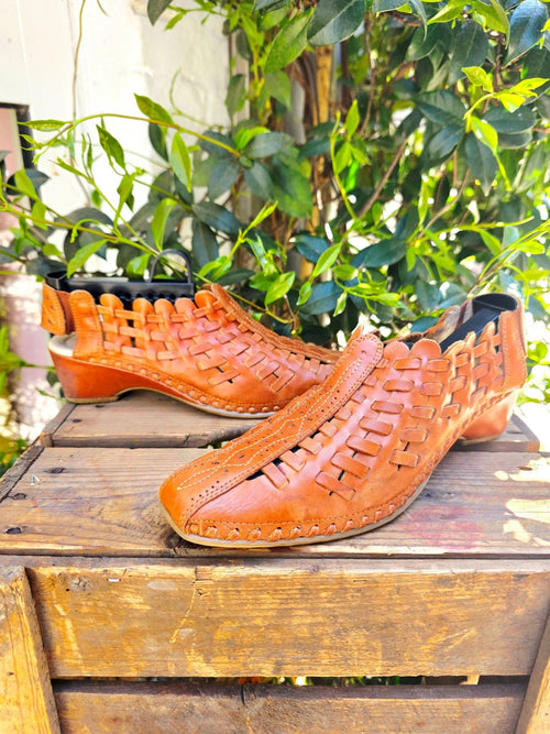 Pikolinos Romana Woven Leather Slingback Sandals – Brandy