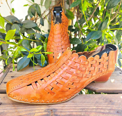 Pikolinos Romana Woven Leather Slingback Sandals – Brandy - Yatva