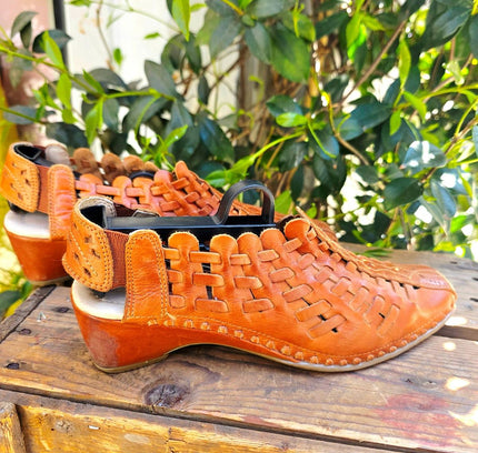 Pikolinos Romana Woven Leather Slingback Sandals – Brandy - Yatva