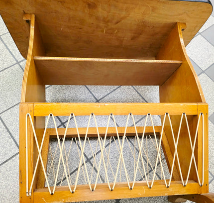 Rare 1950s Mid - Century Newspaper Rack / Side Table - Yatva