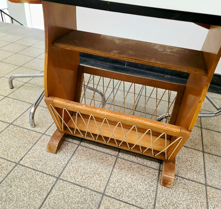 Rare 1950s Mid - Century Newspaper Rack / Side Table - Yatva