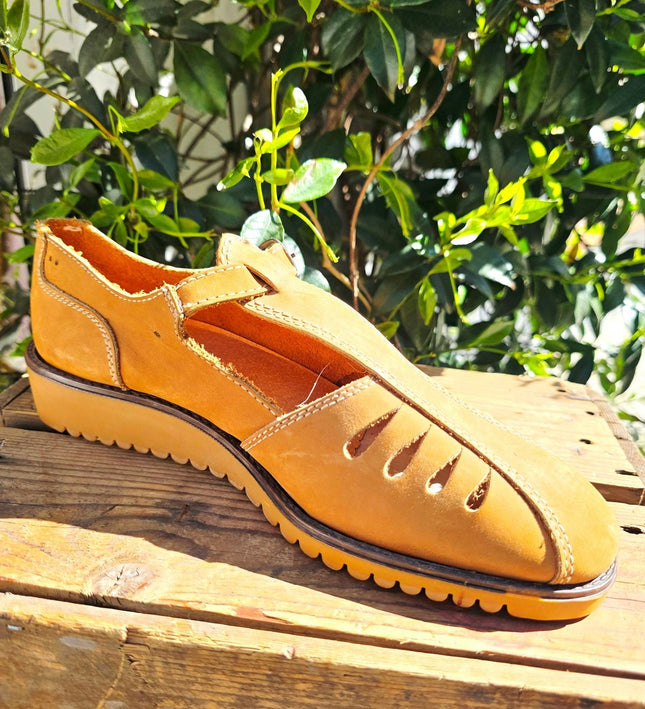Rare Deadstock Brand New 70s Saxone Arendal Fisherman Sandals Shoes - Yatva