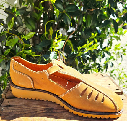 Rare Deadstock Brand New 70s Saxone Arendal Fisherman Sandals Shoes - Yatva